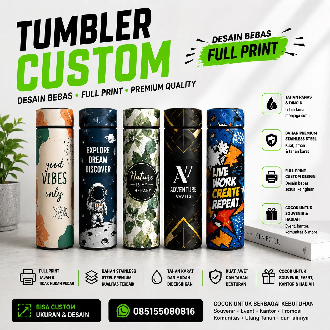 Tumbler Full Print Custom