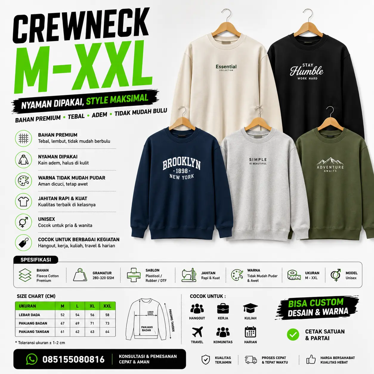 Crewneck Sablon DTF