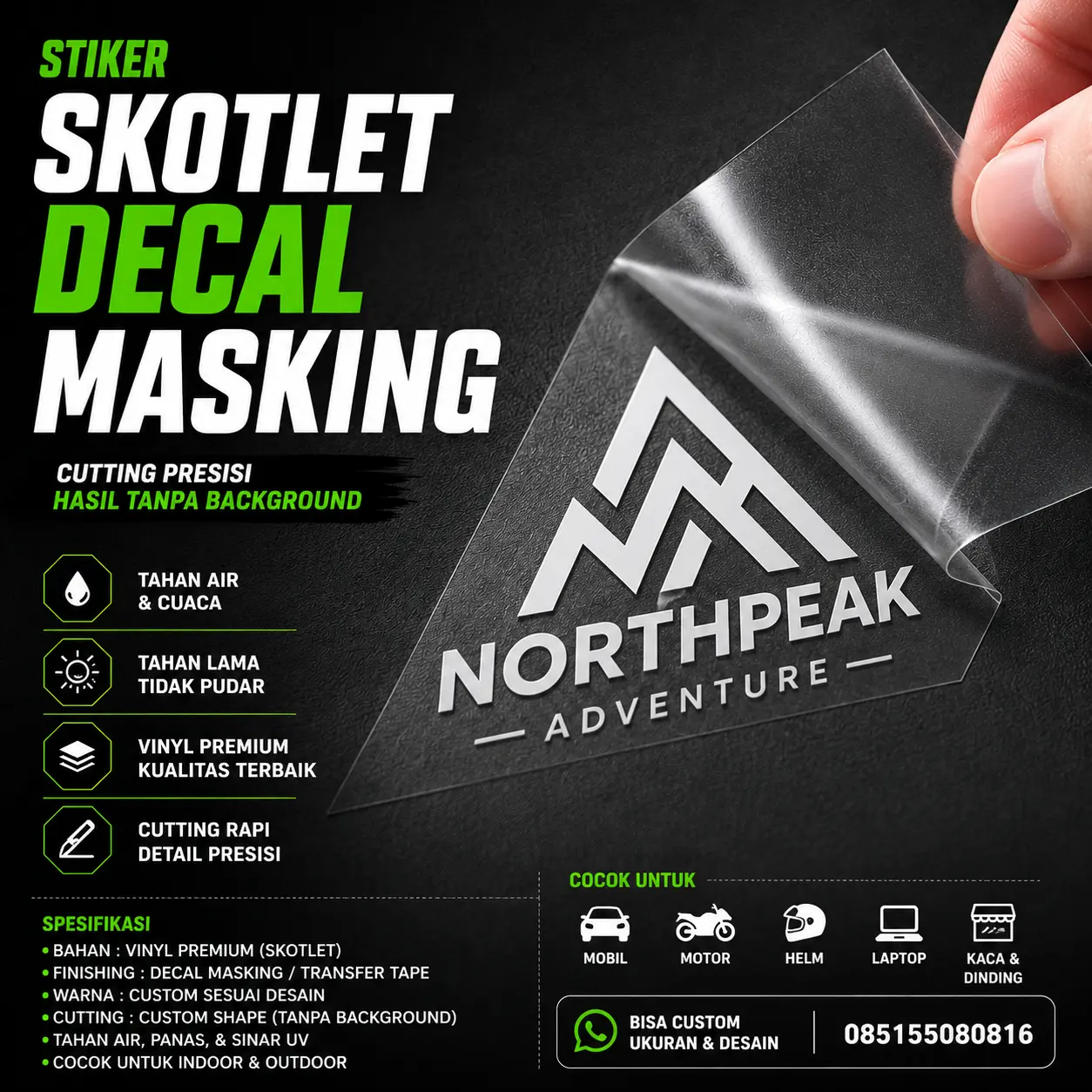 Stiker Skotlet Decal Masking